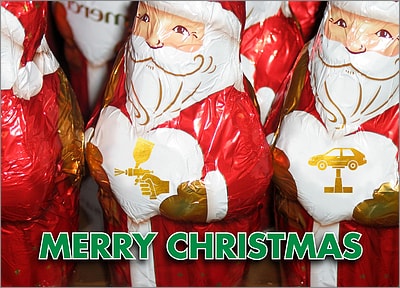 Auto Body Santas Card (Glossy White) 