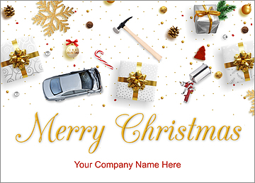 Auto Body Tools Holiday Card