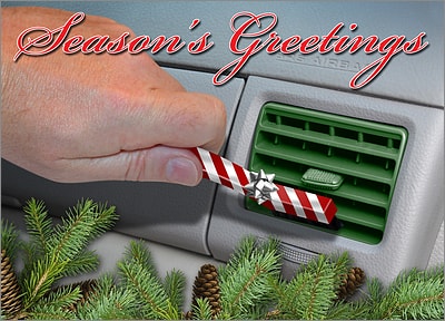 Auto Detailing Holiday Card (Glossy White) 