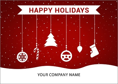 Auto Ornaments Holiday Card (Glossy White) 