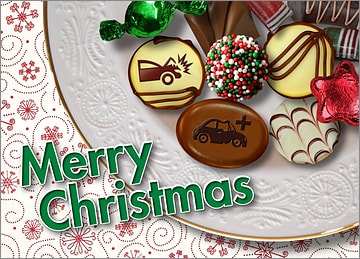 Auto Salvage Christmas Candy Card