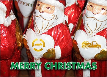 Auto Salvage Santas Card