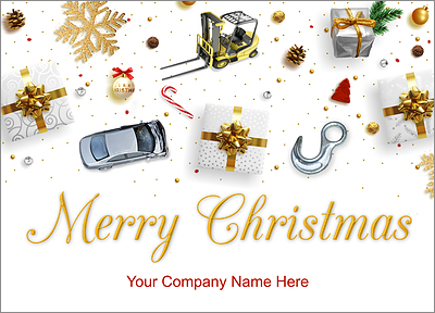Auto Salvage Tools Holiday Card (Glossy White) 