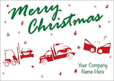 Christmas Auto Salvage Card (Glossy White) 