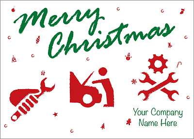 Christmas Automotive Card (Glossy White) 