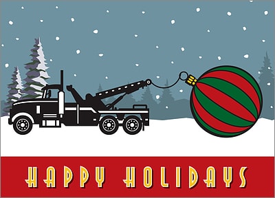 Christmas Tow Truck (Glossy White) 