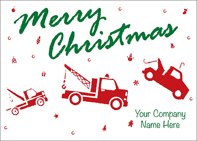 Christmas Towing Card (Glossy White) 