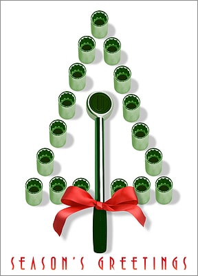 Mechanic Christmas Card (Glossy White) 