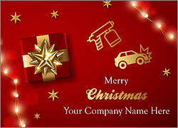 Red Auto Body Christmas Card