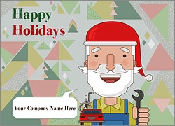 Santa Mechanics Christmas Card