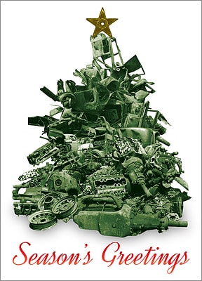 Scrap Metal Christmas Tree (Glossy White) 