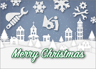 Snowy Automotive Card (Glossy White) 