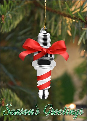 Sparkplug Ornament (Glossy White) 