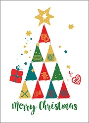 Tires Tree Christmas Card
