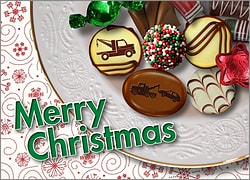 Tow Truck Christmas Candy Card