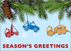 Tow Truck Christmas Card