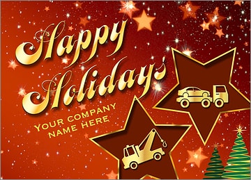 Tow Truck Christmas Sky