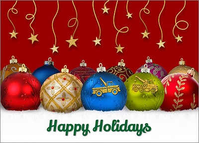 Tow Truck Ornament Card (Glossy White) 