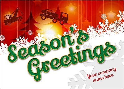 Tow Truck Snow Card (Glossy White) 