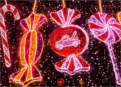 Towing Christmas Lights Card (Glossy White) 