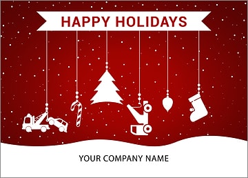 Towing Ornaments Holiday Card