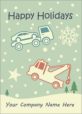 Towing Snowfall Card (Glossy White) 